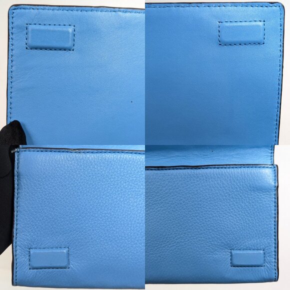 TORY BURCH Serif Blue Leather Clutch Large - Picture 8 of 16